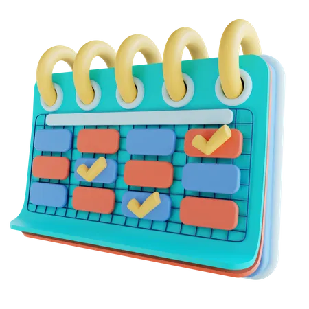 Calendrier des affaires  3D Icon