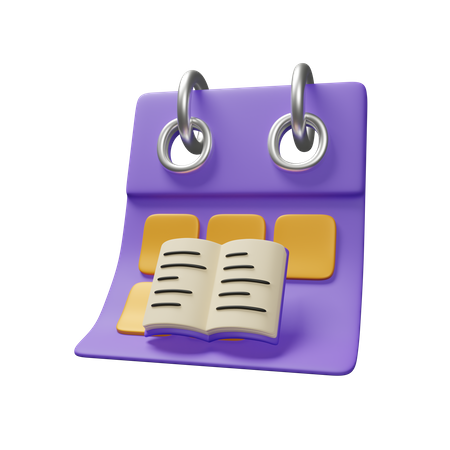 Horaire de lecture de livres  3D Icon