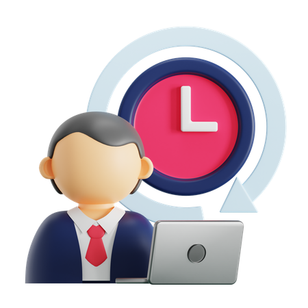 Horaire de travail flexible  3D Icon