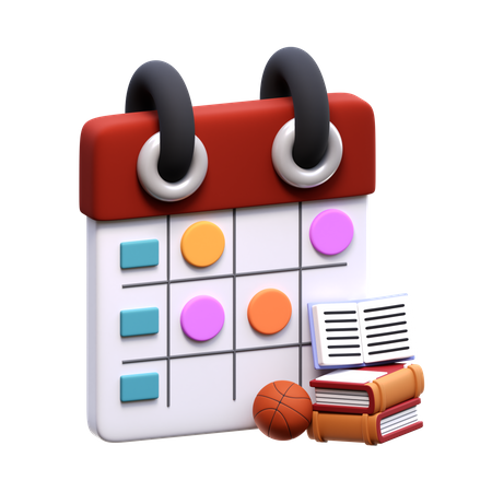 Horaire d'école  3D Icon