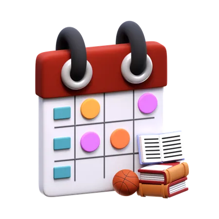 Horaire d'école  3D Icon