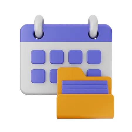 Calendario horario  3D Icon