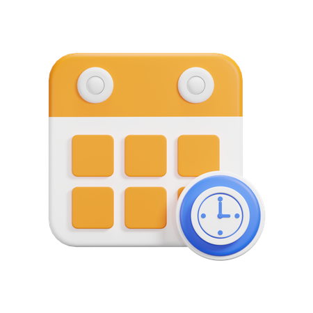 Calendario horario  3D Icon