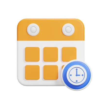 Calendario horario  3D Icon