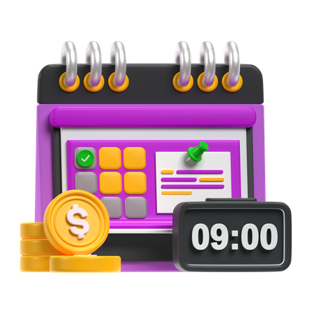 Horario comercial  3D Icon