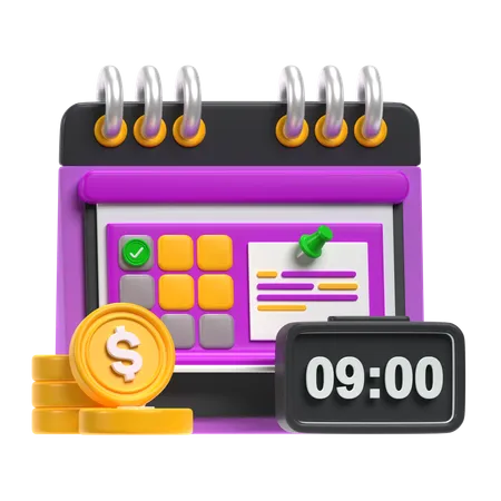 Horario comercial  3D Icon