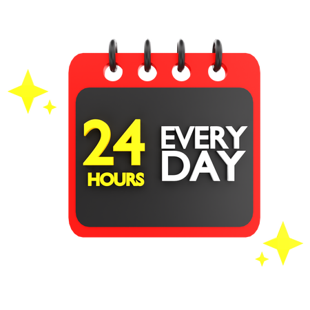 Horario de servicio  3D Icon