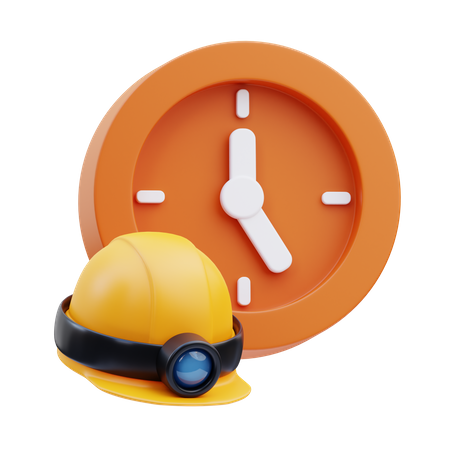 Hora de trabalho  3D Icon