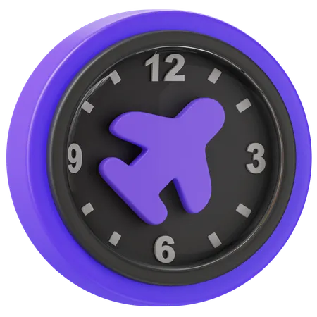 Horario de vuelo  3D Icon