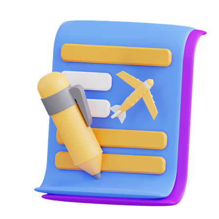 Horario de vuelo  3D Icon