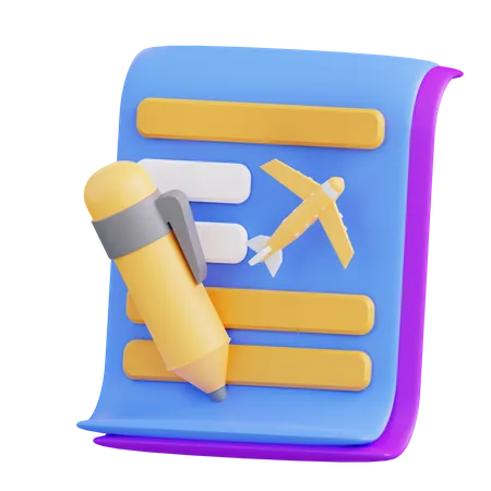 Horario de vuelo  3D Icon