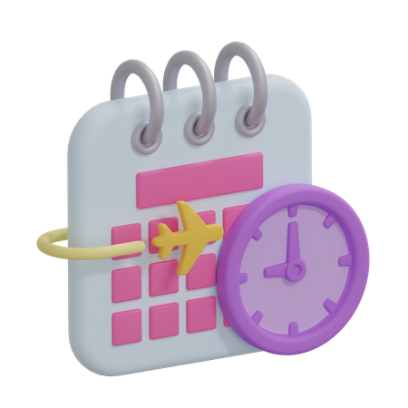 Horario de vuelo  3D Icon