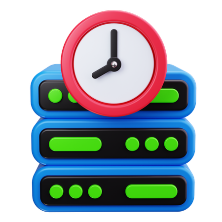Horário do servidor  3D Icon