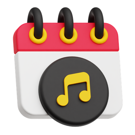 Horario de música  3D Icon