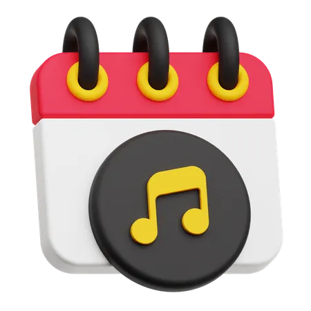 Horario de música  3D Icon