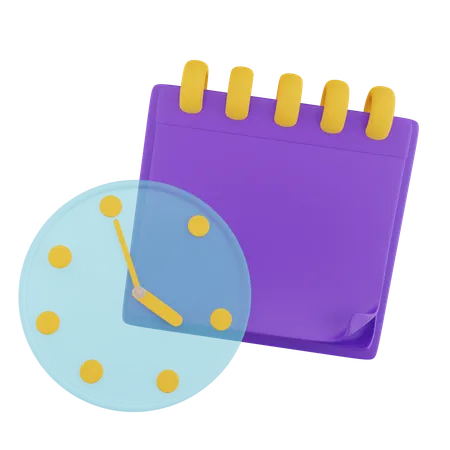 Hora agendada  3D Icon