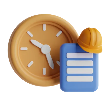 Horas Laborales  3D Icon