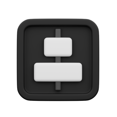 Horizontal Align Center  3D Icon