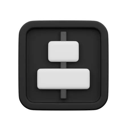 Horizontal Align Center  3D Icon