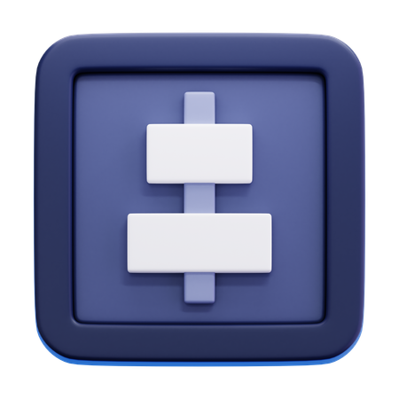 Horizontal Align Center  3D Icon