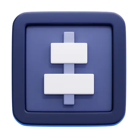 Horizontal Align Center  3D Icon