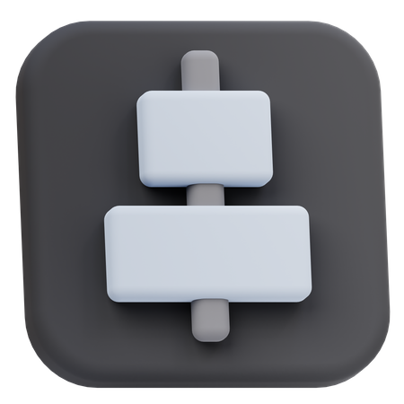 Horizontal Align Center  3D Icon