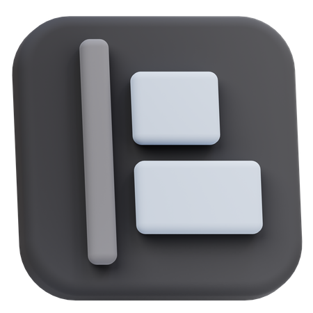 Horizontal Align Left  3D Icon