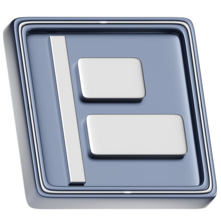 Horizontal Align Left  3D Icon