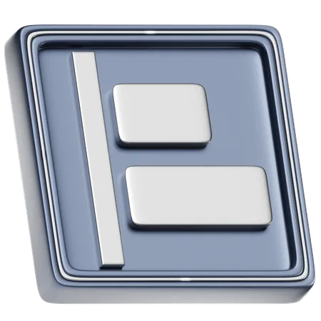 Horizontal Align Left  3D Icon