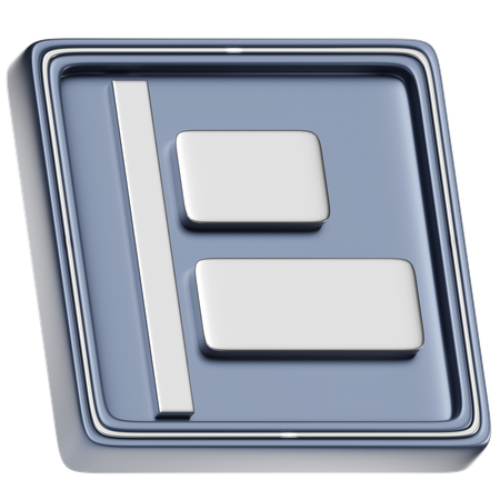 Horizontal Align Left  3D Icon