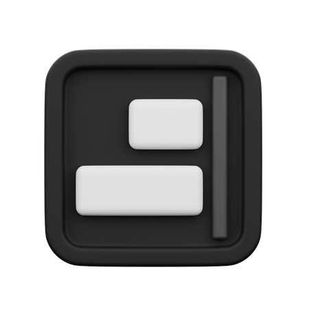 Horizontal Align Right  3D Icon