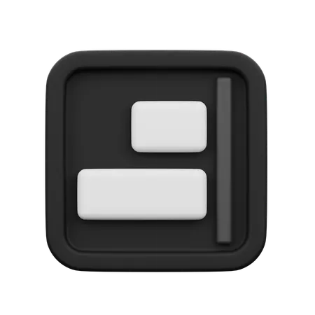 Horizontal Align Right  3D Icon