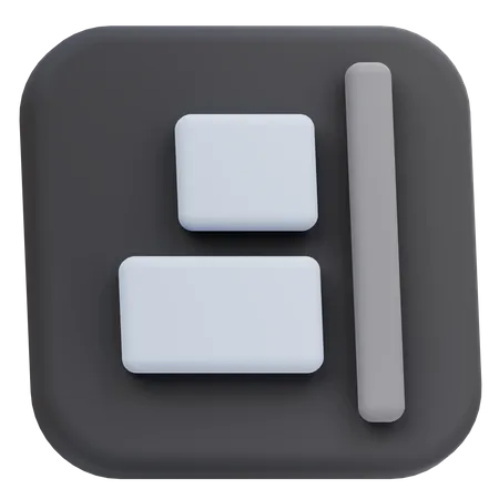 Horizontal Align Right  3D Icon