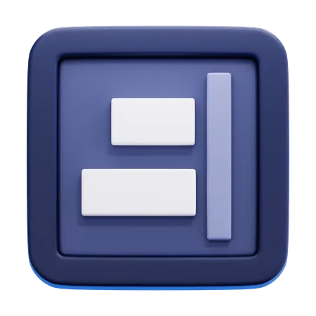 Horizontal Align Right  3D Icon