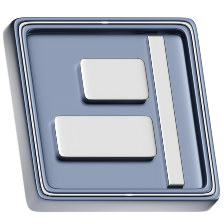 Horizontal Align Right  3D Icon