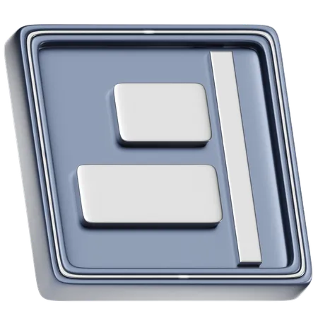 Horizontal Align Right  3D Icon