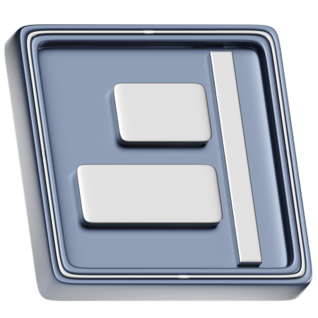 Horizontal Align Right  3D Icon