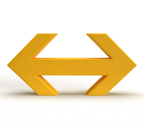 Horizontal Arrow  3D Icon