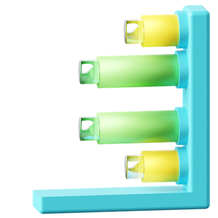 Horizontal Chart  3D Icon