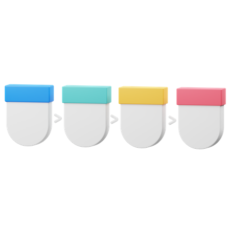 Horizontal Chart  3D Icon