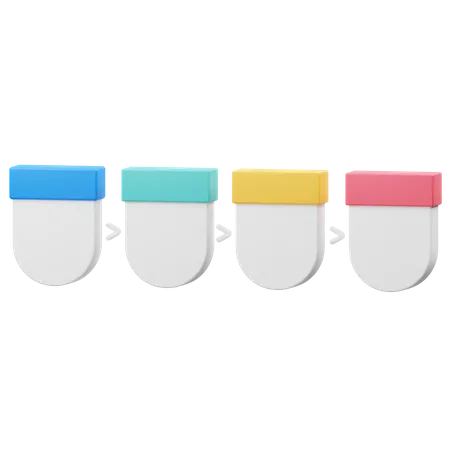 Horizontal Chart  3D Icon