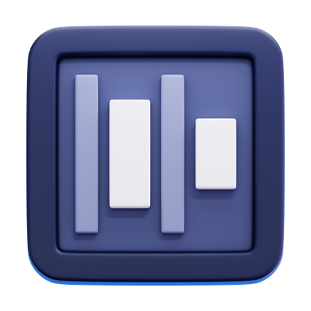 수평 분배 왼쪽  3D Icon