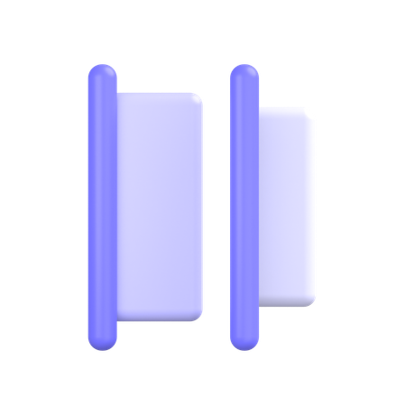 Horizontal Distribute Left  3D Icon