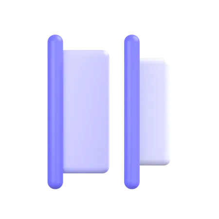 Horizontal Distribute Left  3D Icon