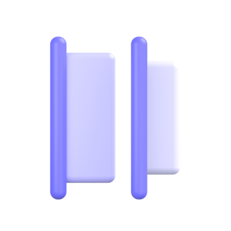 Horizontal Distribute Left  3D Icon