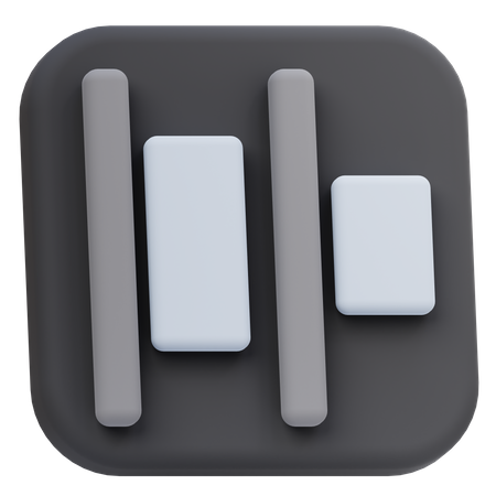 Horizontal Distribute Left  3D Icon