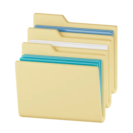 Horizontal Files  3D Icon