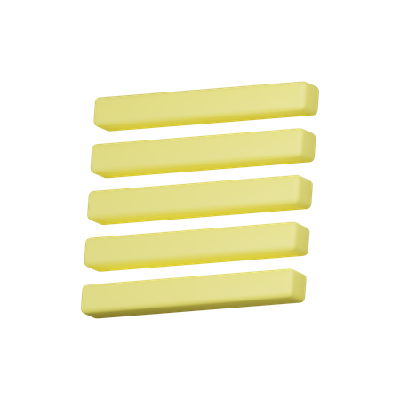 Horizontal line  3D Icon