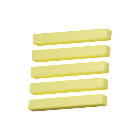 Horizontal line  3D Icon