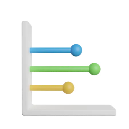 Bar Line Chart Diagram 3D Icon